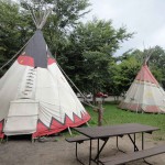 キャンプ場テント
